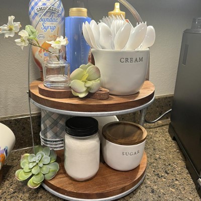 2 Tier Wood Metal Cake Stand Hearth Hand With Magnolia Target