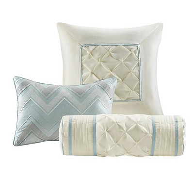 Seafoam Queen 7-Piece Pintuck Comforter Set