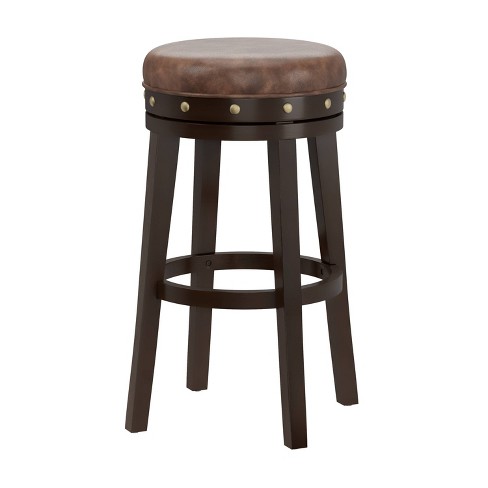 Benard Backless Barstool Deep Smoke Brown Hillsdale Furniture