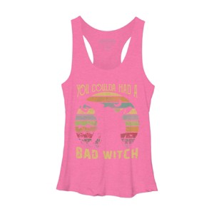 Women's Design By Humans Halloween Funny You Coulda Had Bad Witch By Ering Racerback Tank Top - 1 of 3