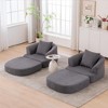 Dolonm Foldable Recliner Chair with Memory Foam - Portable Corduroy Lounger, No tools required，For Apartments/Balcony/Cafe - 4 of 4