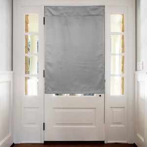 Unique Bargains Tie Up Blackout Privacy Door Curtain 1 Panel - 1 of 4