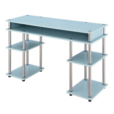 Designs2Go No Tools Student Desk with Shelves Sea Foam - Breighton Home