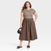 Women's Slim Fit Short Sleeve Cropped Ribbed T-Shirt - A New Day™ - 3 of 3