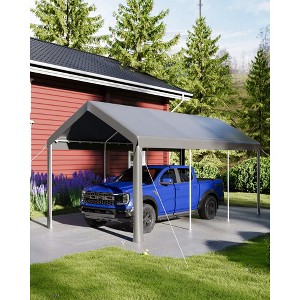 Extra Large Heavy Duty Carport – 8-Leg Portable Garage Shelter with All-Season Tarp for Car, Truck, SUV - 1 of 4
