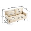 GDFStudio Phoenix Faux Leather Upholstered 49.21" Loveseat with Removable Pillow Cover - 3 of 4