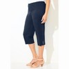 Catherines Women's Plus Size Everyday Capri With Sparkle Hem - 4 of 4
