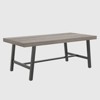 Homhougo 71 Inch Rectangular Dining Table for 6-10 People, Modern Farmhouse Kitchen Table with Adjustable Feet - 3 of 4