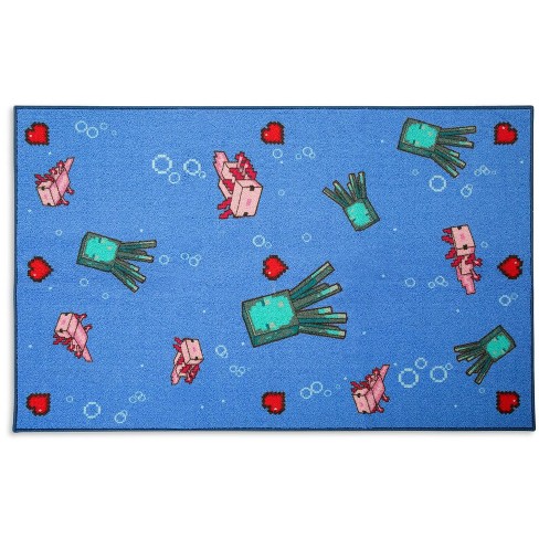 Ukonic Minecraft Underwater Printed Area Rug | 60 X 39 Inches : Target