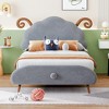 Twin/Full Size Upholstered Platform Bed with Sheep/Koala-Shaped Headboard 4L-ModernLuxe - 2 of 4