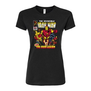 Women's - Marvel - Iron Man Comic Book Cover Fitted Graphic T-Shirt - 1 of 2