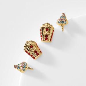 AJOA POPCORN AND COTTON CANDY SET OF STUD EARRINGS - 1 of 2