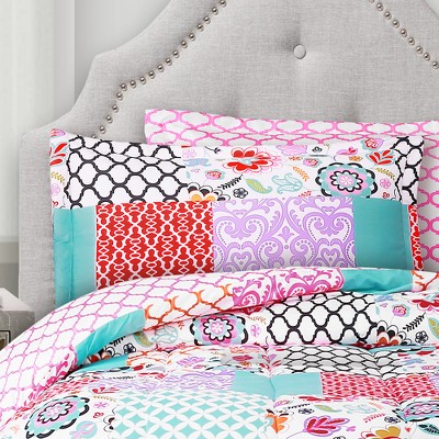 Twin/Twin XL 5pc Patchwork Brookdale Comforter Set - Lush Décor