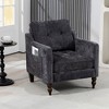 NicBex Modern Chenille Button-Tufted Wide Accent Chairs for Living Room,Comfy Upholstered Arm Chairs Lounge Chair with Sidepocket - 3 of 4