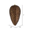 Vickerman Matte Glitter Pinecone Christmas Ornament - 2 of 4