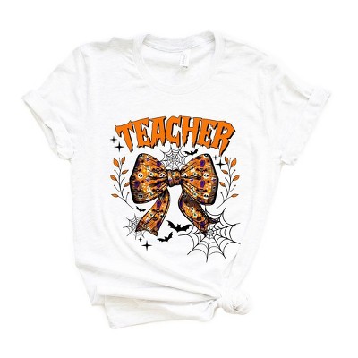 Simply Sage Market Women's Coquette Halloween Teacher Short Sleeve Graphic Tee