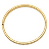 Black Bow Jewelry 6mm 14k Yellow Gold Diamond Cut Concave Hinged Bangle Bracelet, 8 Inch - 2 of 4