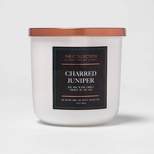 12oz Lidded Core Glass Jar 2-Wick Charred Juniper Candle - The Collection By Chesapeake Bay Candle