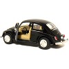 KiNSMART - 1967 Volkswagen Classic Beetle 5 Inch 1:32 Scale Die Cast Metal Model Toy (Black) - 3 of 4