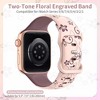 HTUTWOO Floral Engraved Bands Compatible With Apple Watch Band ,For Women,Cute Flower iWatch Bands Soft Silicone Sport Strap For iWatch Series - 2 of 4