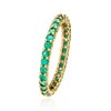 Ross-Simons 0.70 ct. t.w. Emerald Eternity Band in 14kt Yellow Gold - 3 of 4