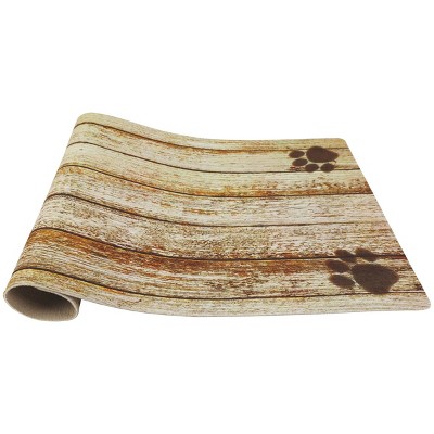 Drymate Distressed Wood Tan Pet Feeding Placemat 12" x 20"