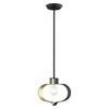Livex Lighting Meadowbrook 1 - Light Pendant in  Black/Brushed Nickel - 2 of 4
