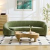 VYNXARIA Modern Design Curved Shaped Sofa Couch for Living Room,Upholstered Fabric 4-Seat Sofa No Need to Assembly Couch for Apartment - 2 of 4