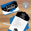 Big Dot of Happiness Blue Grad - Best is Yet to Come - Fill-In Cards - Royal Blue Graduation Party Fold and Send Invitations - Set of 8 - 2 of 4