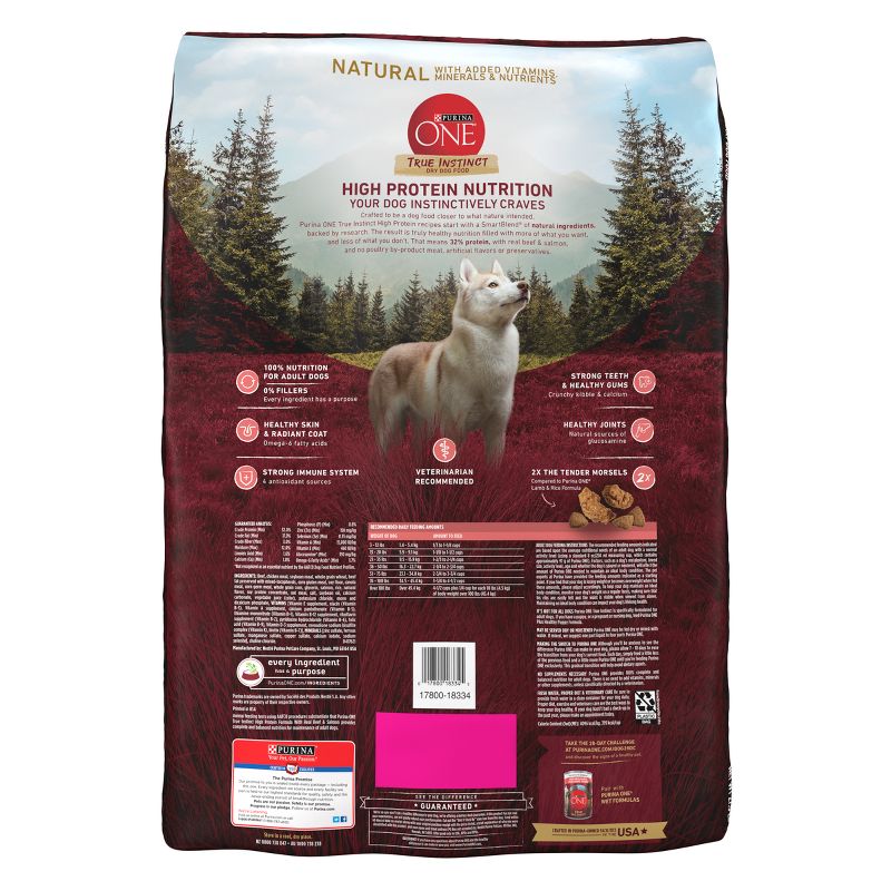 Purina ONE SmartBlend True Instinct High Protein with Real Beef & Salmon Adult Dry Dog Food, 4 of 8