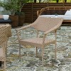 Merrick Lane Fade and Weather Resistant Modern PE Rattan Patio Dining Chair with Reinforced Steel Frame - 4 of 4