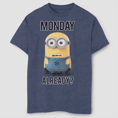 Boys' Despicable Me Minions Monday Already Graphic T-Shirt - Navy XS