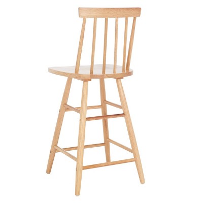 Natural Wood Swivel Windsor Counter Stool