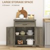 Bella Depot 28.3''W Farmhouse Sideboard Buffet Cabinet with Drawer - 3 of 4