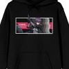 Ghost In The Shell Motoko Kusanagi Striking Pose Adult Black Long Sleeve Hooded Sweatshirt - 2 of 4