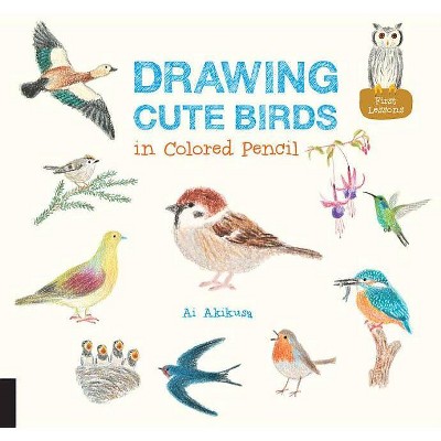 Drawing Cute Birds in Colored Pencil - by  Ai Akikusa (Paperback)