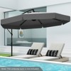 Costway 10 FT Offset Hanging Umbrella  Patio Cantilever Umbrella with Cover Beige/Gray/Navy/Turquoise/Red/Brown - 4 of 4