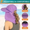 SUN CUBE Womens Sun Hat Neck Flap Cover, UV Protection Wide Brim Fishing Hiking Hat, Ponytail Foldable Summer Beach Outdoor - 3 of 4