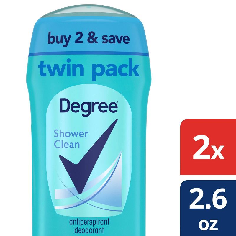 Degree Shower Clean 48-Hour Antiperspirant &#38; Deodorant - 2.6oz/2ct, 1 of 11
