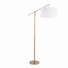 LumiSource Casper 69" Contemporary Metal Floor Lamp: Angular Body, Off-White Drum Shade, UL Listed - 2 of 4
