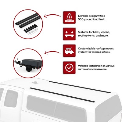 Yakima 60-Inch Black HD Track Car Roof Rack System