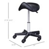 Vynxaria Rolling Saddle Stool - Ergonomic Swivel Chair with Adjustable Height & Wheels - 2 of 4