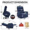 Power Lift Recliner Chair with Heat and Massage for Elderly, Dual Motor Electric Chenille Recliner Chair with Infinite Position - Cuddlewood - 4 of 4