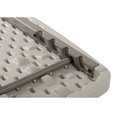 Speckled Gray Adjustable Height Folding Card Table with Steel Frame