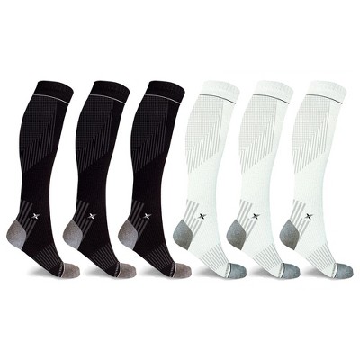 Extreme Fit Copper-Infused Knee-High Compression Socks 6-Pair Pack