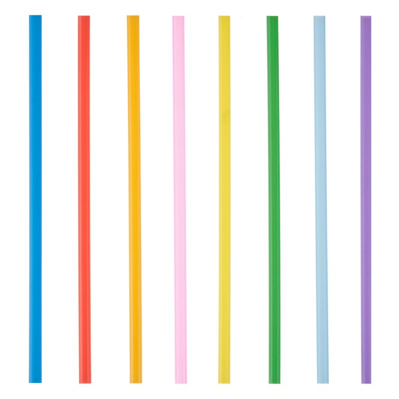 True Colorful Straws, Long Disposable Straws for Cocktails, Smoothies, Iced Coffee, Disposable Party Supplies, Assorted Colors, Set of 100, 1 of 6