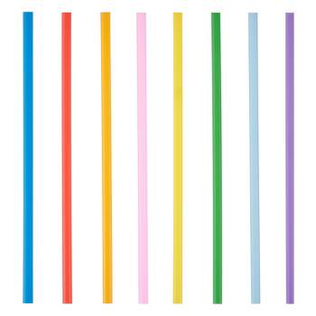 True Colorful Straws, Long Disposable Straws for Cocktails, Smoothies, Iced Coffee, Disposable Party Supplies, Assorted Colors, Set of 100