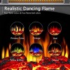 Kismile Electric Fireplace, Double Door Realistic Flame Effects Fireplace Heater Stove, Adjustable Brightness and Heating Mode - 4 of 4