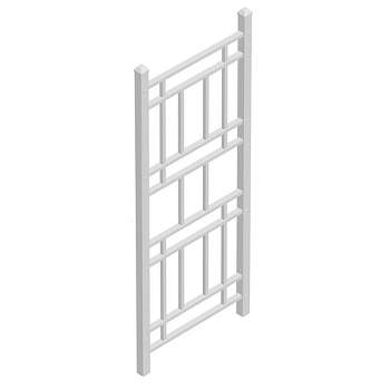 Dura-Trel Wellington 28 by 75 Inch Indoor Outdoor Garden Trellis Plant Support for Vines and Climbing Plants, Flowers, and Vegetables, White