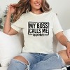Simply Sage Market Women's My Boss Calls Me Mom Short Sleeve Graphic Tee - 2 of 3